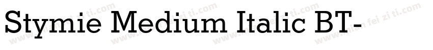 Stymie Medium Italic BT字体转换
